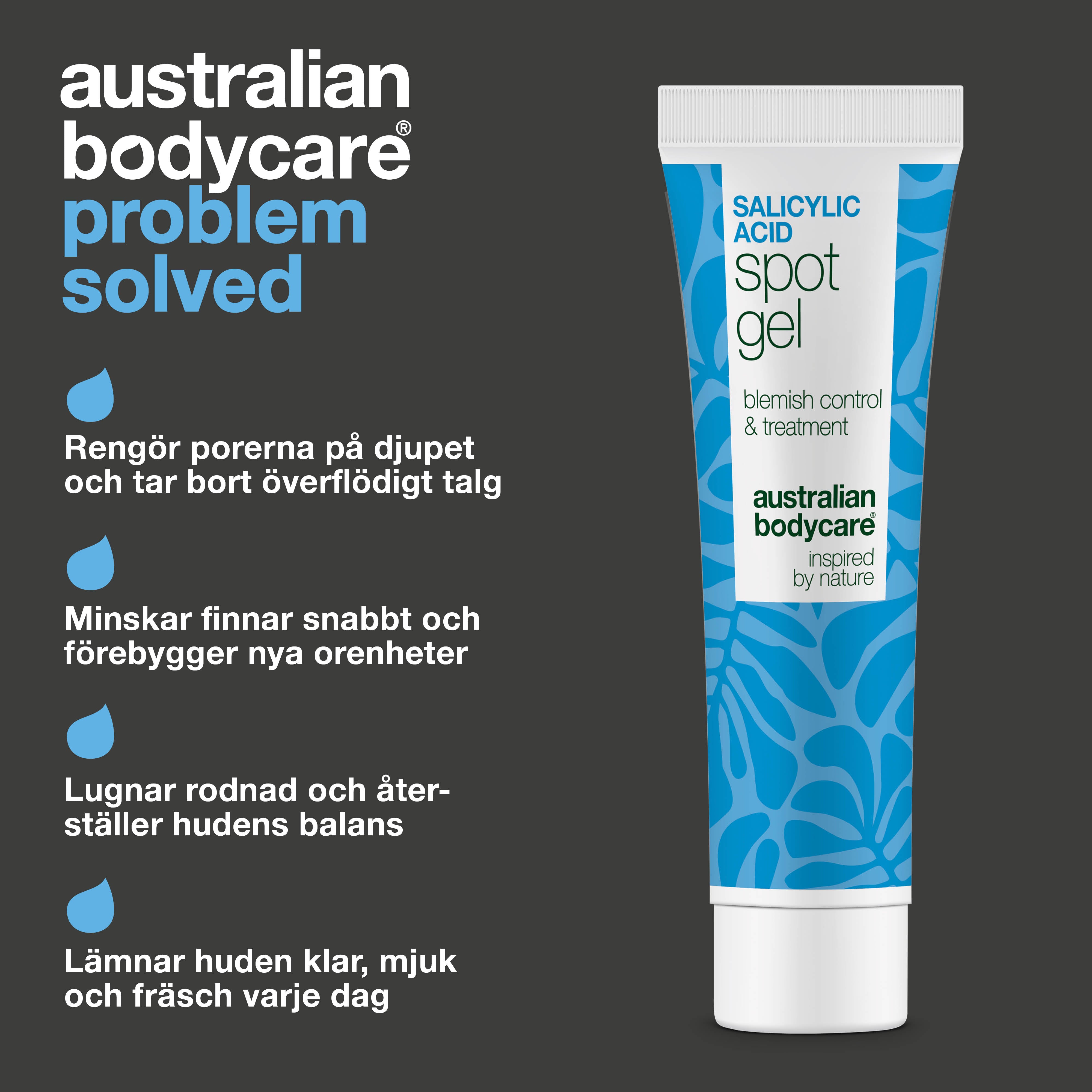 Salicylsyra Spot Gel mot finnar, pormaskar och rodnad – rengör porerna och lugnar huden