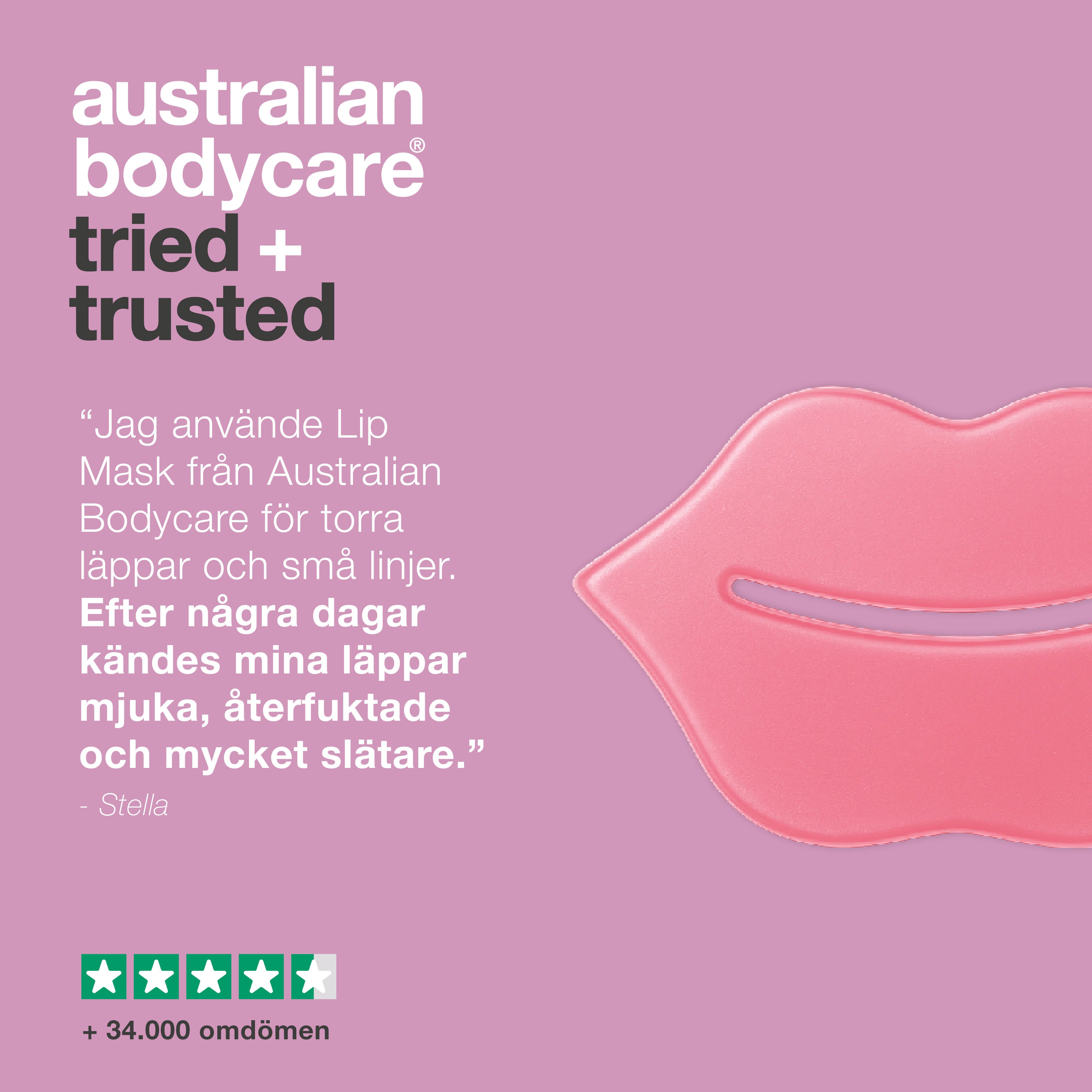 Läppmask mot torra läppar och fina linjer. Ger intensiv fukt och näring. Nyckelingredienser: B12-vitamin, Centella Asiatica och hyaluronsyra.