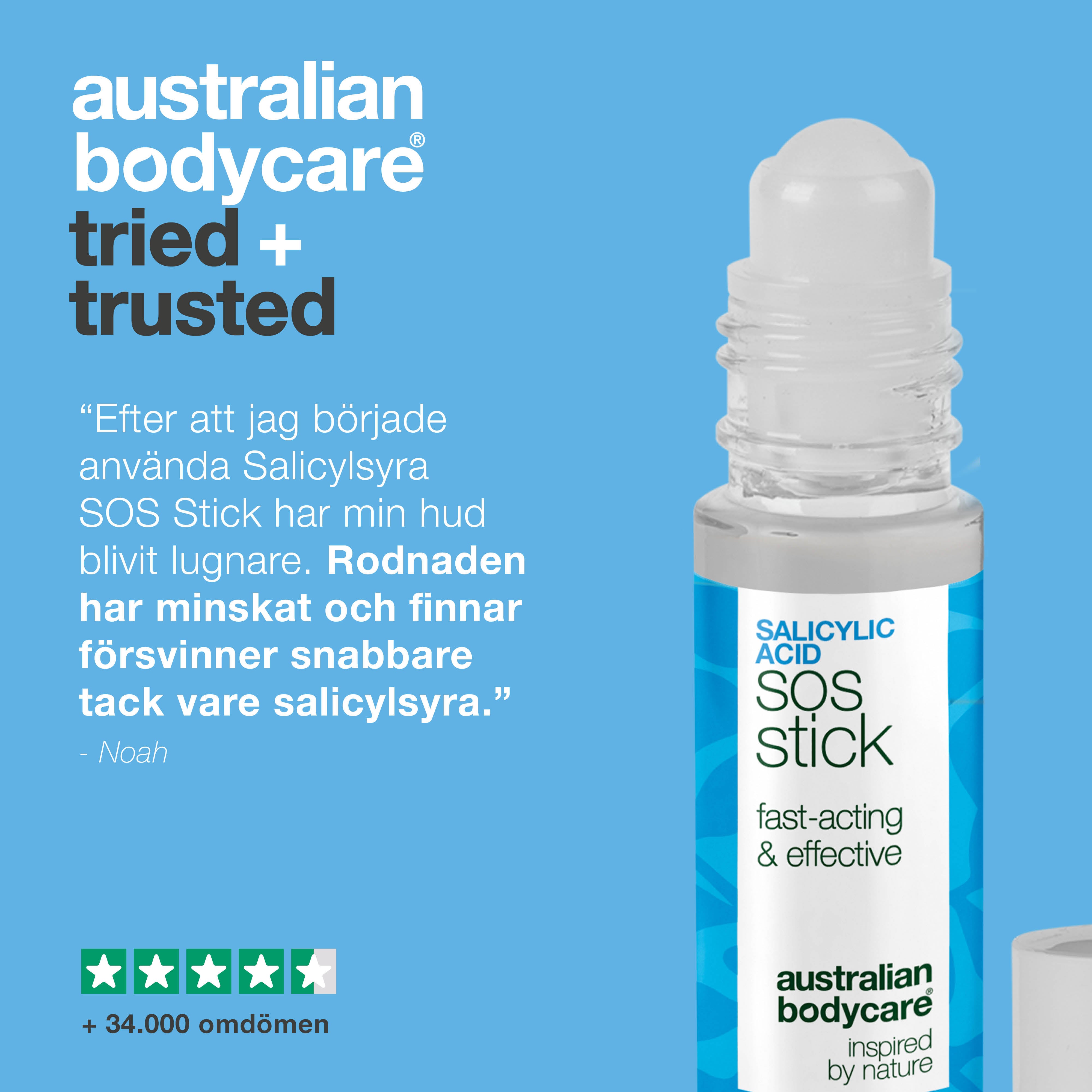 Salicylsyra SOS Stick mot finnar och rodnad – minskar tilltäppta porer och lugnar huden