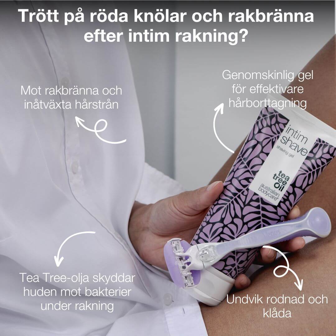 XL Set för intimrakning utan rakfinnar — Stor intimrakningsgel och aftershave-balsam mot inåtväxande hårstrån