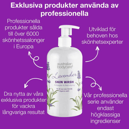 Professionell Lavender Skin Wash - Duschgel med Tea Tree Oil och lavendel för daglig användning