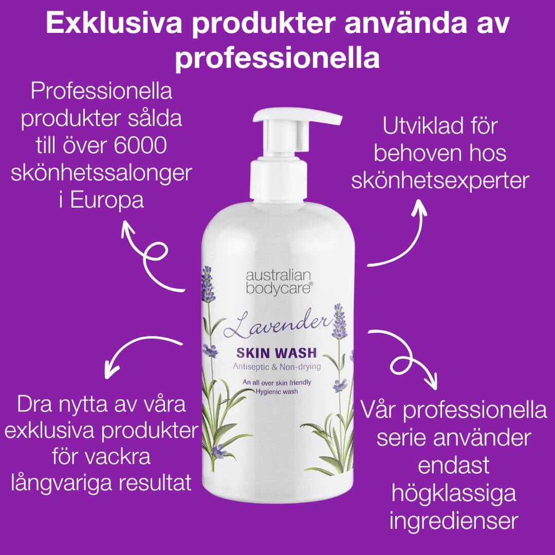 Professionell Lavender Skin Wash — Duschgel med Tea Tree Oil och lavendel för daglig användning