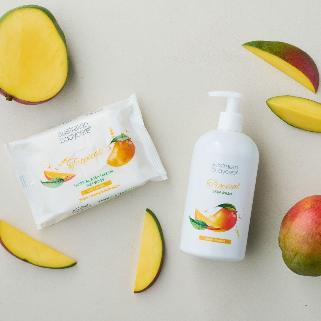 Tropical Skin Wash med Mango — Kroppstvätt med Tea Tree Oil och Mango för ren och problemfri hud