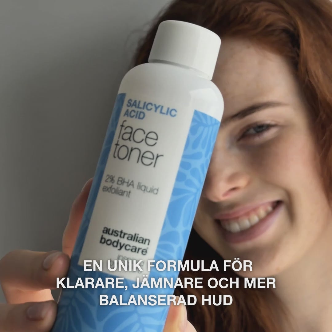 Salicylsyra-toner mot finnar, porer och oren hud — Salicylsyra peeling rengör porer, minskar finnar och balanserar fet hud. Perfekt för daglig användning.