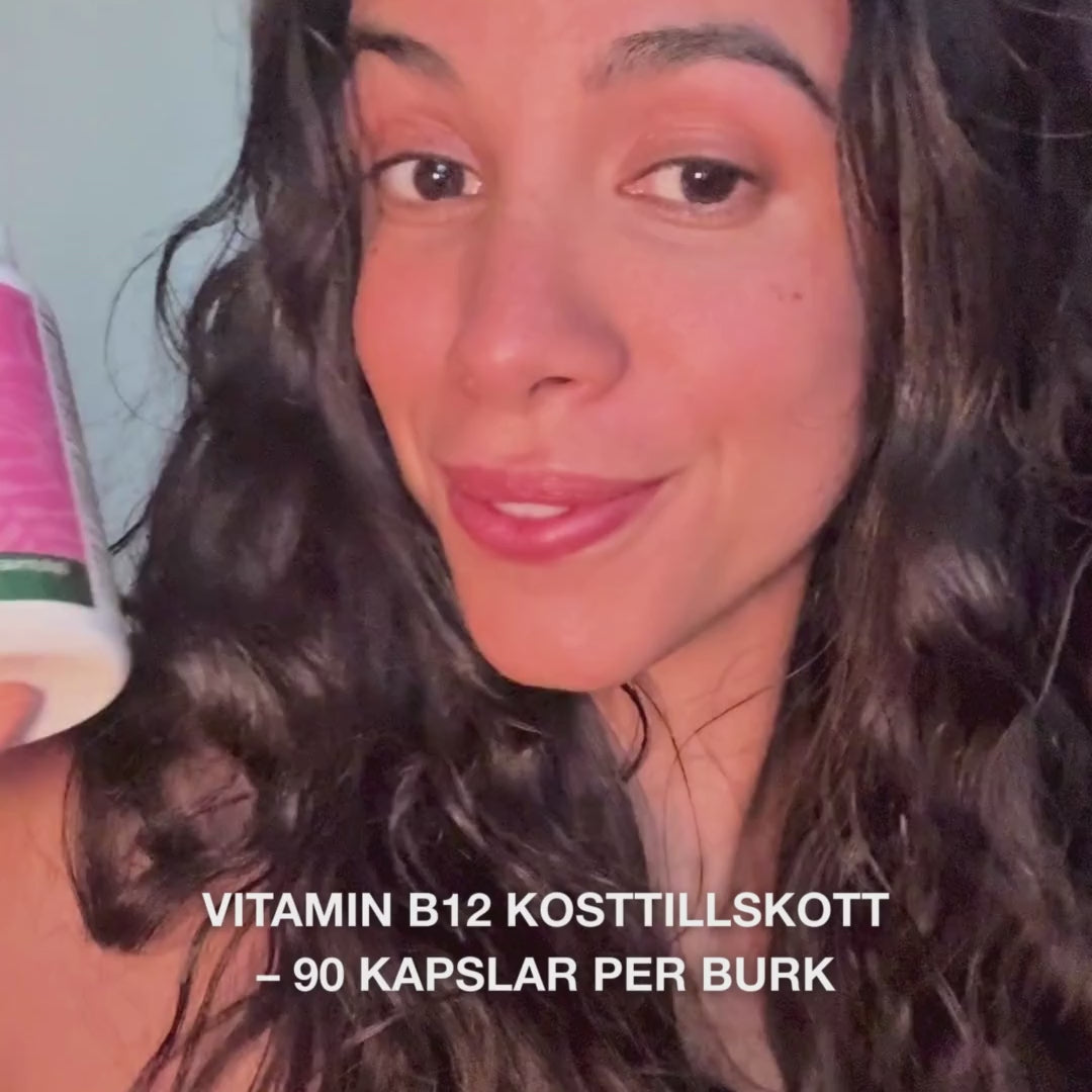 Vitamin B12 kosttillskott – 90 veganska kapslar à 1000 µg för energi och immunförsvar – Australian Bodycare