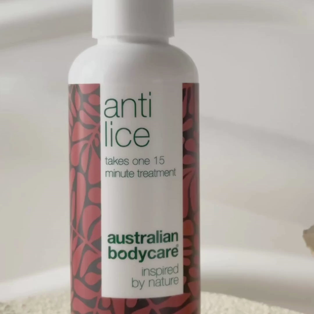 Lusmedel med Tea Tree Oil  — Giftfri lusbehandling mot huvudlöss där verkar på 15 min.