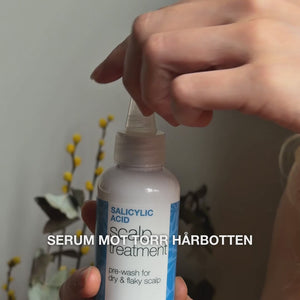 Salicylsyra hårbottenkur mot mjäll, klåda och olja — Salicylsyra hårbotten serum lindrar klåda, mjäll och fett. Använd före tvätt för djup exfoliering med aktiv salicylsyra.