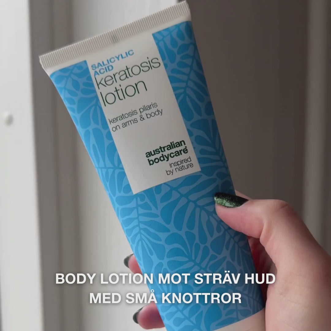Body lotion för keratosis pilaris, torr hud och små knottror