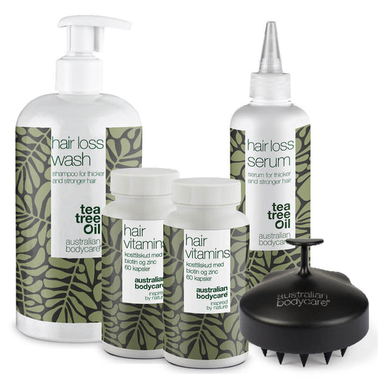 Komplett paket mot håravfall med XL produkter - 5 produkter för daglig vård av håravfall, fint och tunt hår