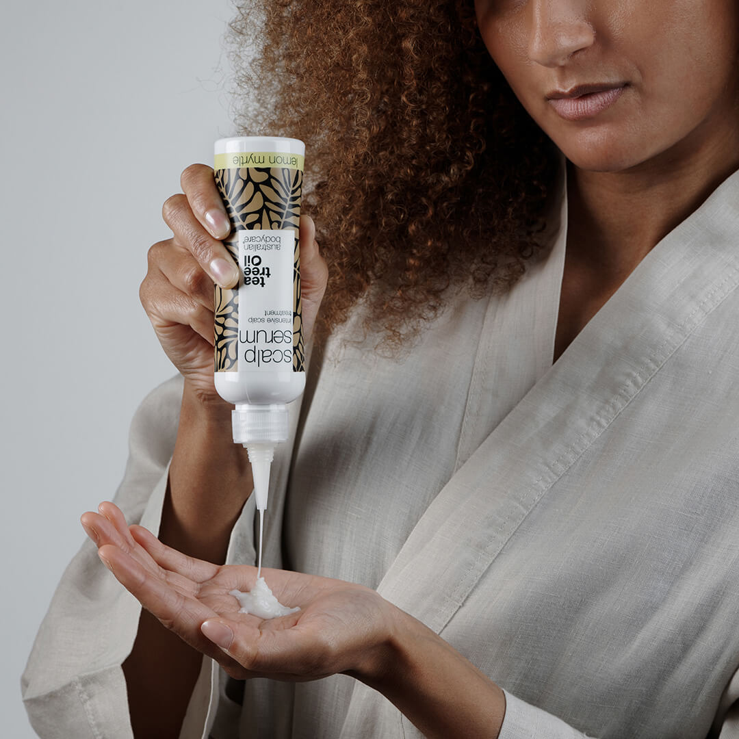 Paket mot hårbottenbesvär med Lemon Myrtle - 3 produkter med Tea Tree Oil och lemon myrtle mot mjäll och torr och kliande hårbotten