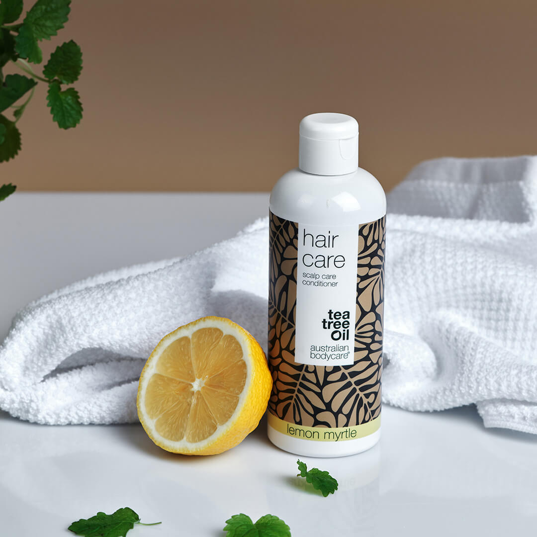Paket mot hårbottenbesvär med Lemon Myrtle - 3 produkter med Tea Tree Oil och lemon myrtle mot mjäll och torr och kliande hårbotten