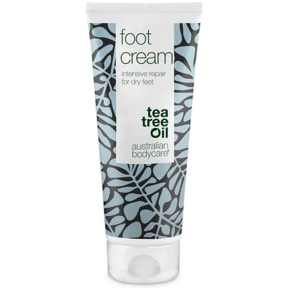Fotkräm med 10% urea mot torra fötter - Vårdande fotcreme med 100 % naturlig Tea Tree Oil
