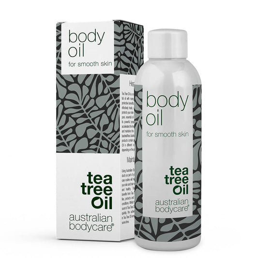 Kroppsolja för bristningar och ärr - Body Oil med Tea Tree Oil tillför fukt och elasticitet till huden