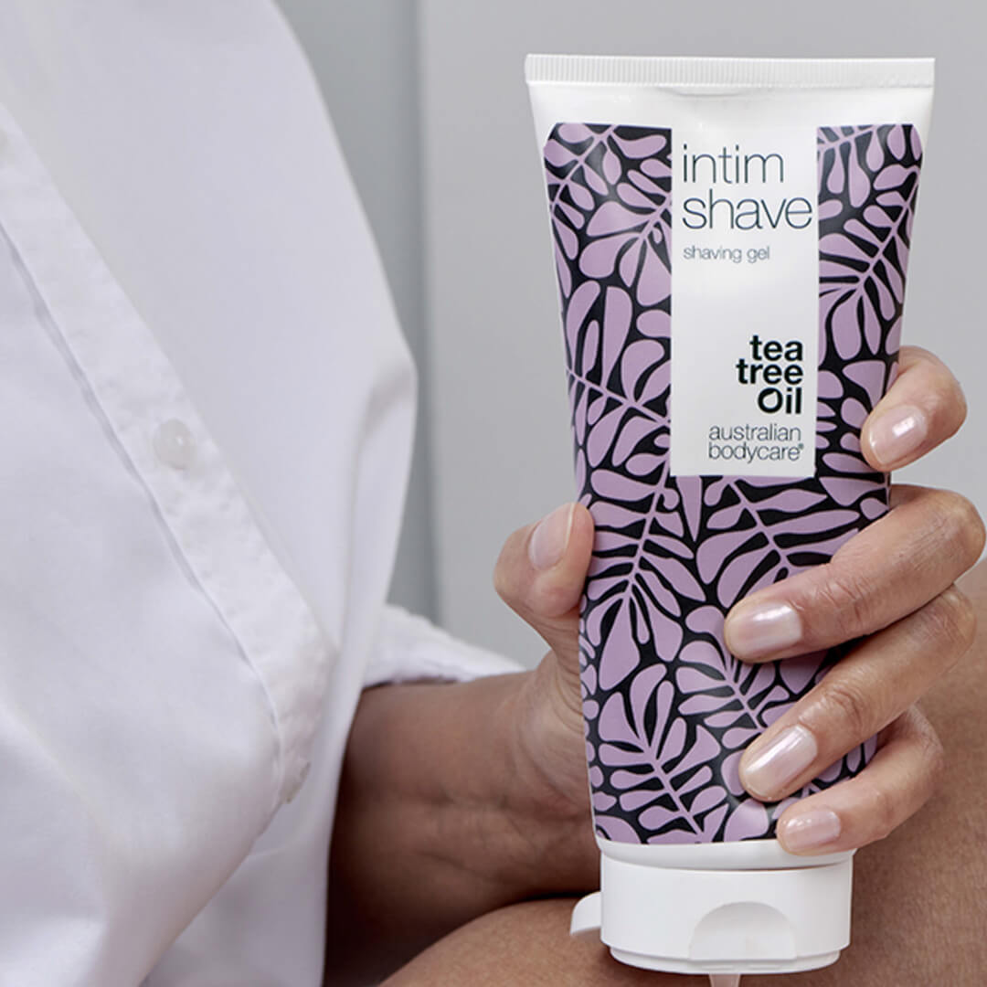 4-pack för intimrakning mot röda rakfinnar och inåtväxande hår — Fyra produkter mot rakfinnar och skäggpest i intimområdet