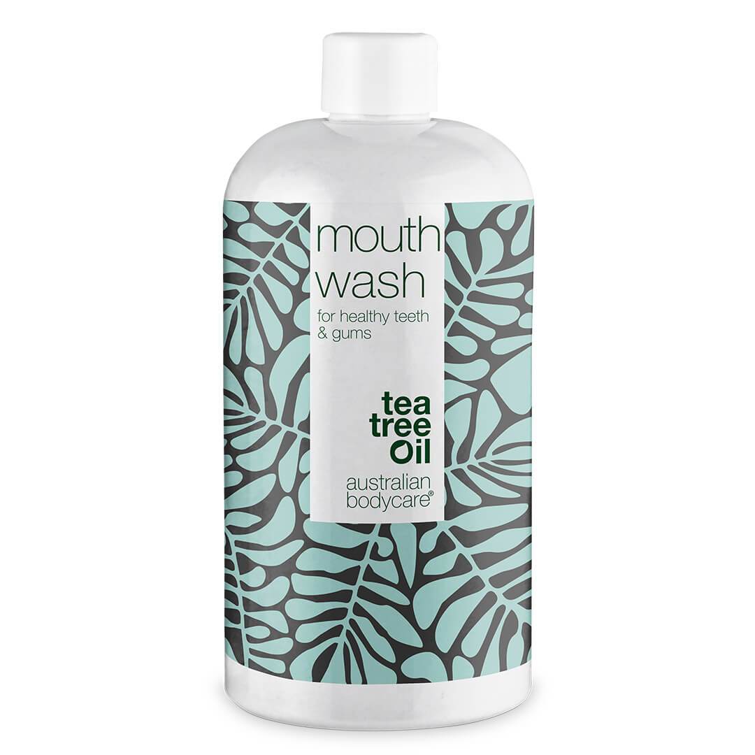 Munskölj mot dålig andedräkt - Munskölj med rengörande Tea Tree Oil för en sund munhygien