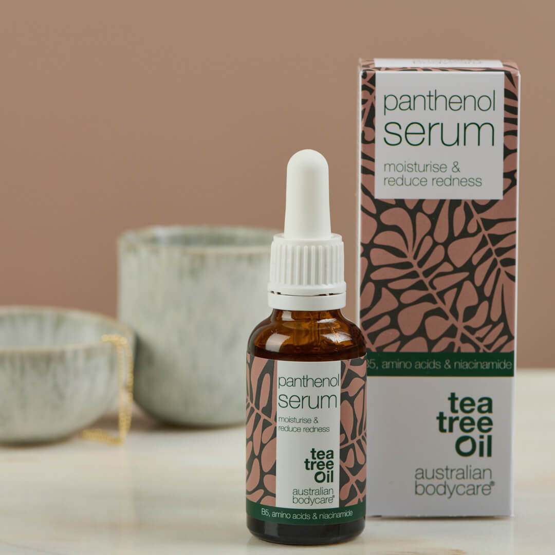 Panthenol Serum mot rodna och ömtålig hud — Serum med provitamin B5 och niacinamid för vård vid rodna & rosacea