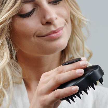 Hårbottenborste stimulerar hårbotten och hårrötter - Hårbottenmassage vid torr hårbotten, mjäll eller håravfall