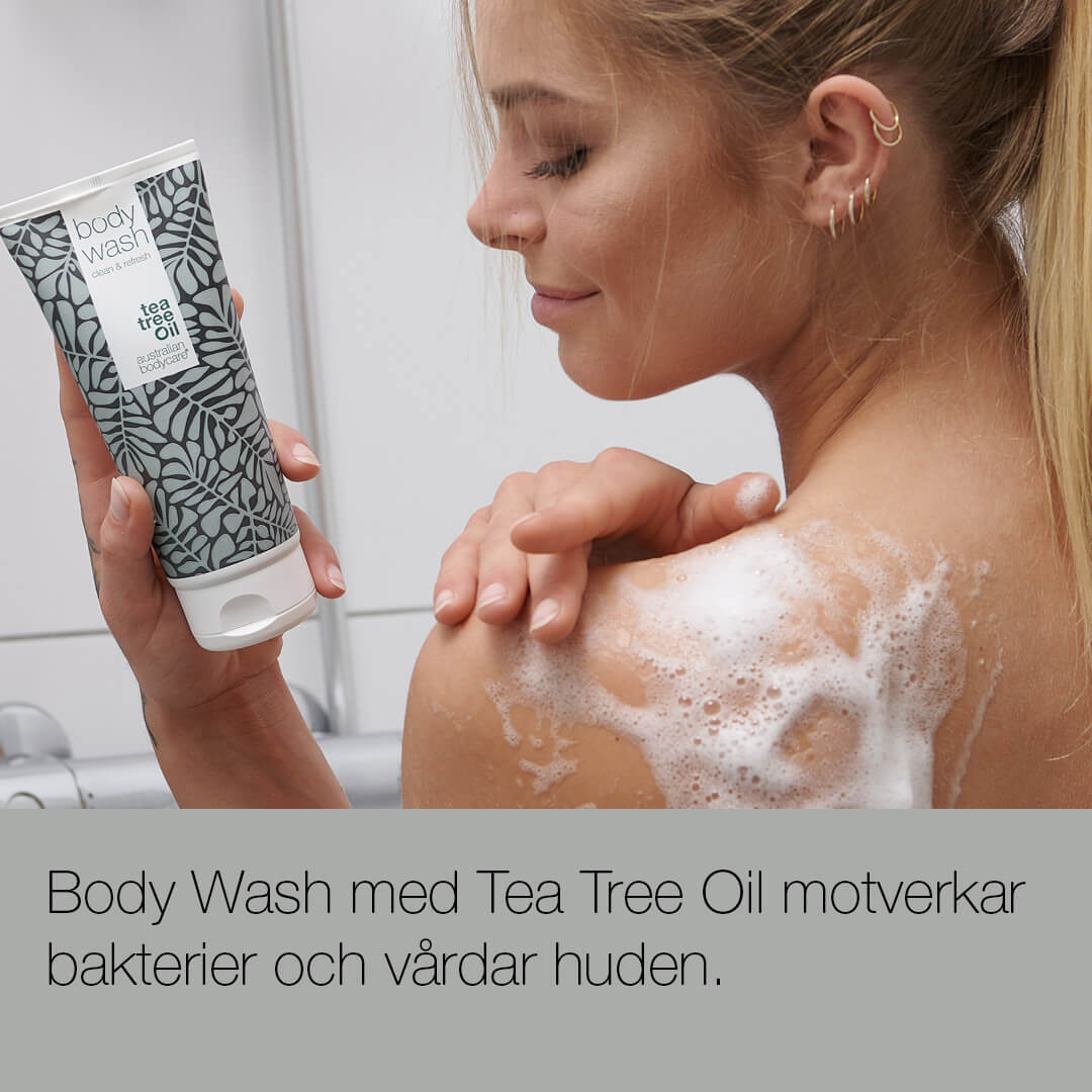 Body Wash och Duschtvål - Shower Gel med 100 % naturlig Tea Tree Oil