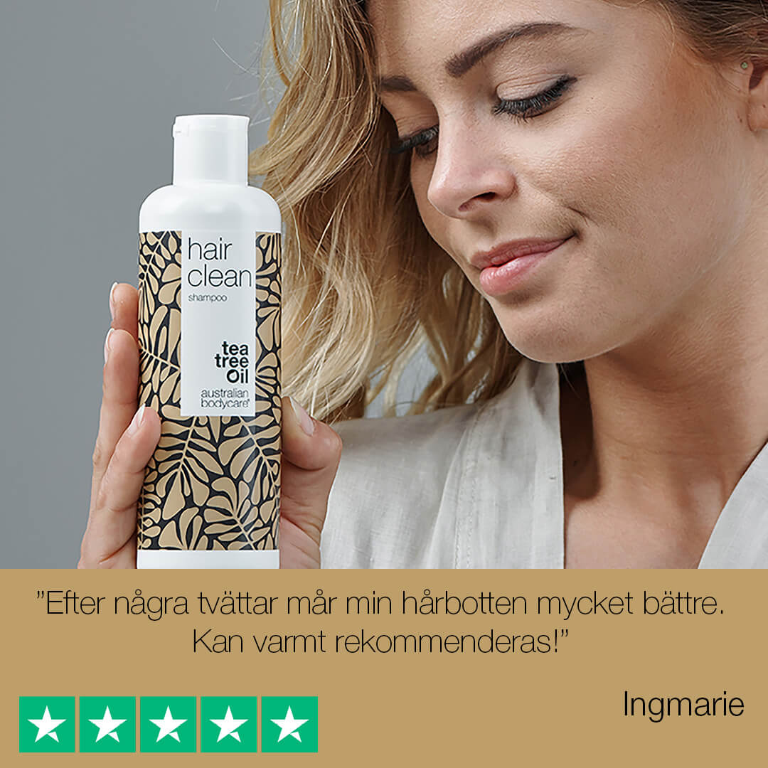 Tea Tree Oil Schampo — Mjällschampo till torr eller fet hårbotten.